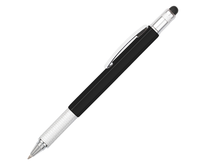 Bolígrafo de Plástico con Touch Hexa A2252 Negro (Plástico)