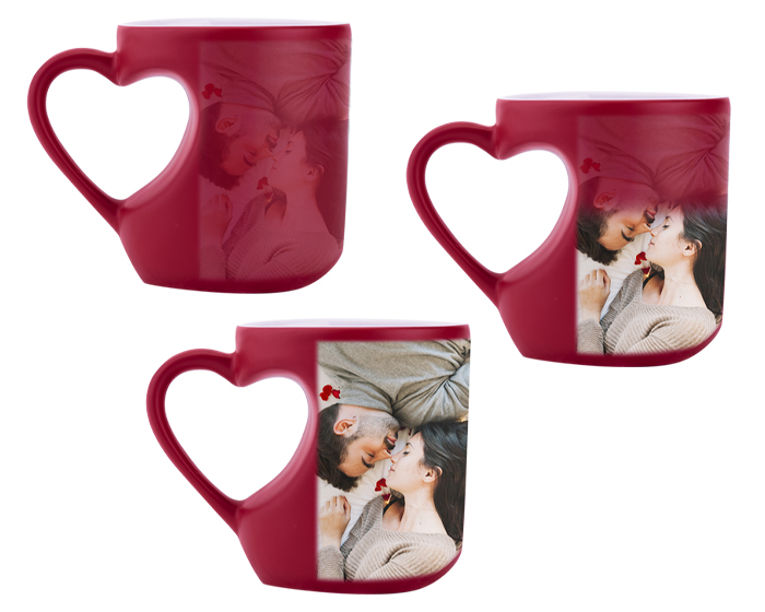 Taza Mágica de Sublimación 10 oz Cora A2379 Rojo (Cerámica)