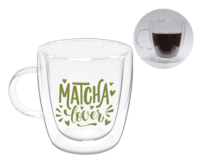 Taza de Vidrio de Doble Pared 8.5 oz Zazil A2924 Transparente (Vidrio borosilicato)