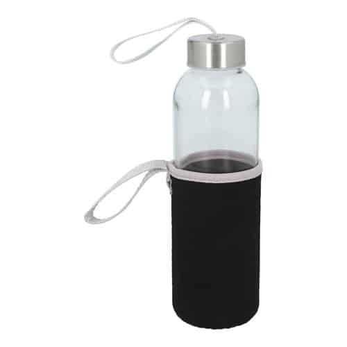 ANF 068 N – Cilindro de Vidrio Gaper Negro (Negro / vidrio borosilicato / neopreno / acero inoxidable)