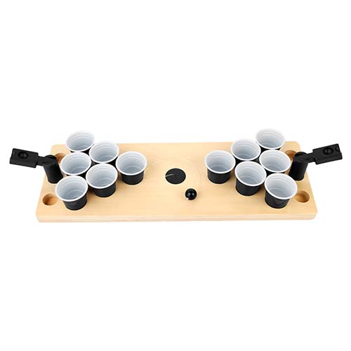 JM 065 – Mini Pong Jerico (Beige / madera de tilo base / plastico vasos)