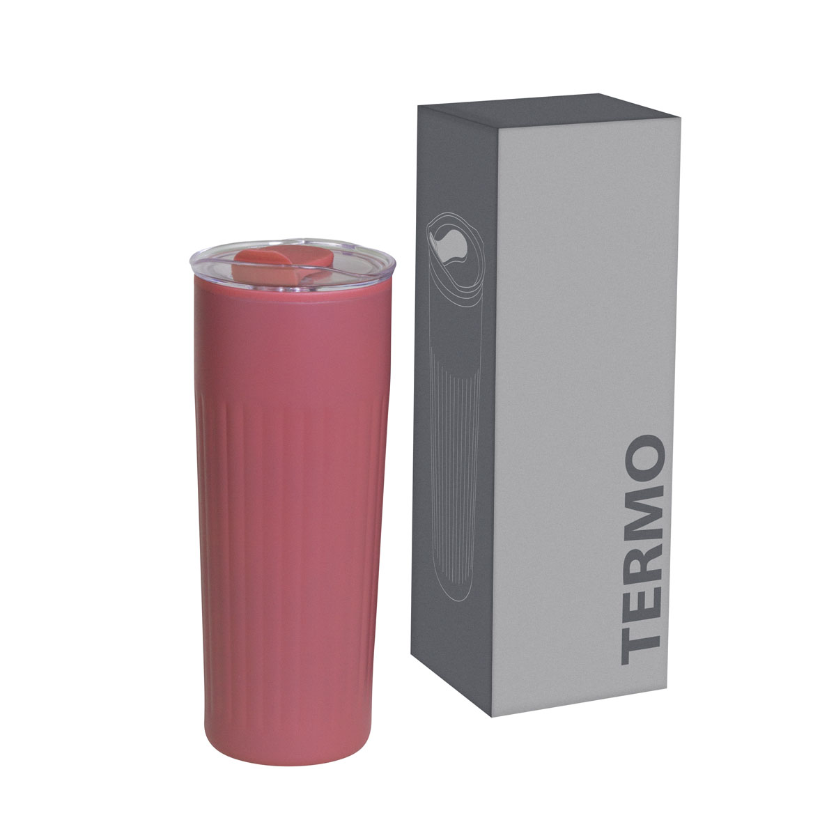 TMPS 206 P – Termo Pirlo Rosa (Rosa / plastico / acero inoxidable / silicon)