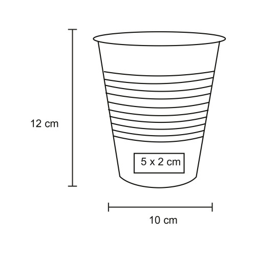 Vaso Party T 328 BLANCO (T328 – pet / polipropileno – articulo promocional)
