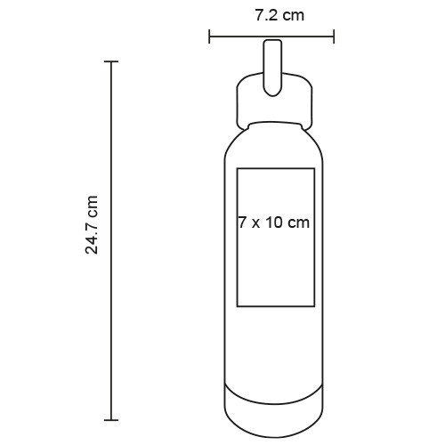 Termo Zafra T 325 BLANCO (T325 – int acero inoxidable/ext acero inoxidable – articulo promocional)
