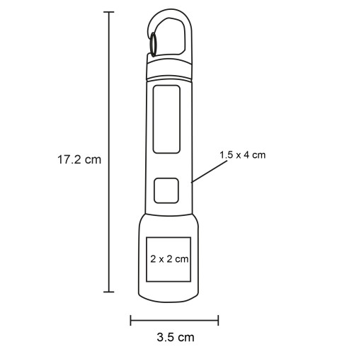 Lampara Tanner HR 071 NEGRO (HR071 – abs/aluminio – articulo promocional)