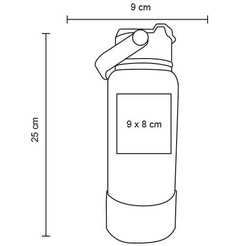 Termo Tolima T 308 NEGRO (T308 – int acero inoxidable/ext acero inoxidable – articulo promocional)