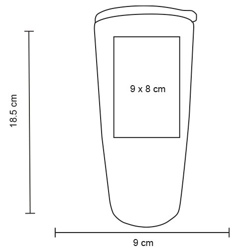 Termo Nami T 313 NEGRO (T313 – int plastico/ext plastico – articulo promocional)