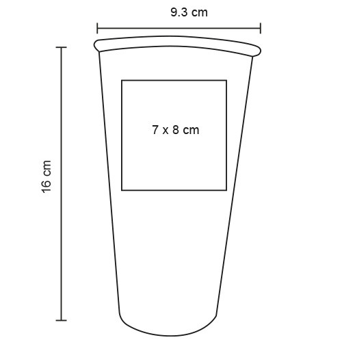 Vaso Croma T 296 AMARILLO (T296 – aluminio – articulo promocional)