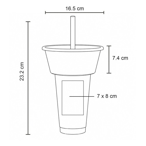 Vaso Kirby T 373 NARANJA (T373 – pet/polipropileno – articulo promocional)