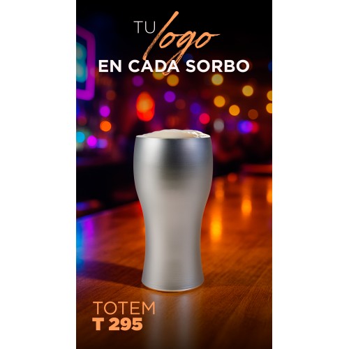 Vaso Totem T 295 PLATA (T295 – aluminio – articulo promocional)