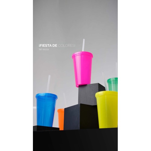 Vaso Rock T 87 NEGRO SOLIDO (T87 – polipropileno – articulo promocional)