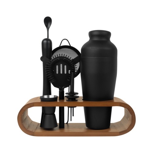 Set Set Shaker Mixare BAR 042 N Negro (BAR042N – acero inoxidable / madera – articulo promocional)