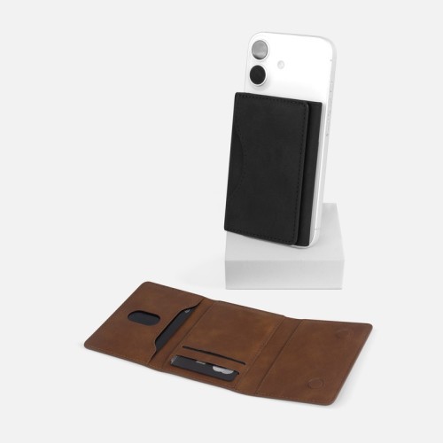 Accesorio Smartphone Tarjetero Magnetico Valeno Negro CEL 074 N Negro (CEL074N – curpiel – articulo promocional)