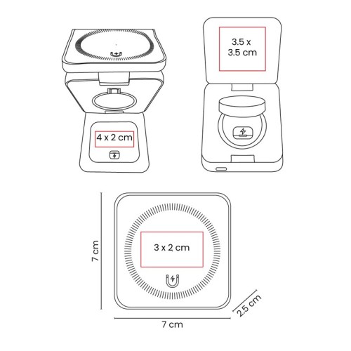 Cargador Multicargador Inalambrico Qonex Negro CRG 068 N Negro (CRG068N – plastico – articulo promocional)