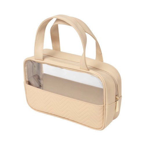 Accesorio Dama Neceser Isara Beige DAM 074 BE Beige (DAM074BE – pu / pvc / poliester – articulo promocional)