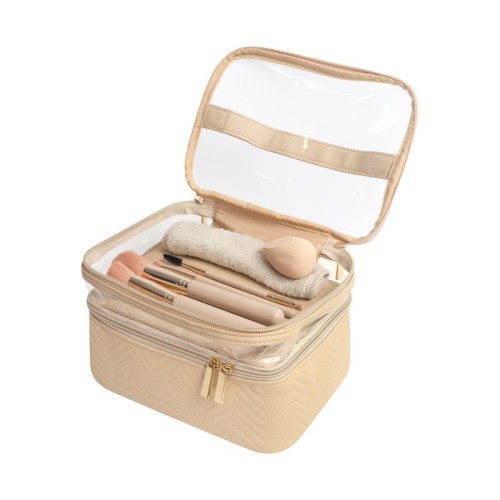 Accesorio Dama Neceser Yara Beige DAM 075 BE Beige (DAM075BE – pvc / poliester – articulo promocional)
