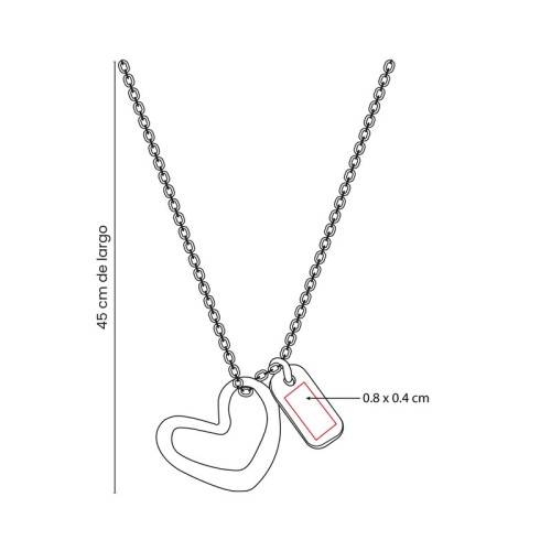 Joyeria Collar Dilara Dorado DAM 900 D Dorado (DAM900D – chapa de oro / laton / metal – articulo promocional)