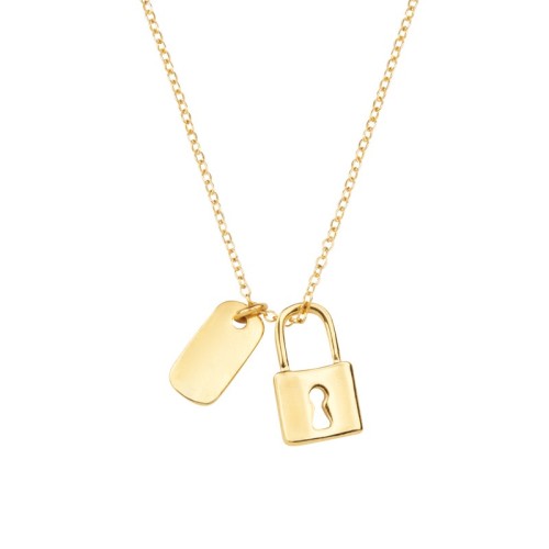 Joyeria Collar Lukko Dorado DAM 902 D Dorado (DAM902D – chapa de oro / laton / metal – articulo promocional)