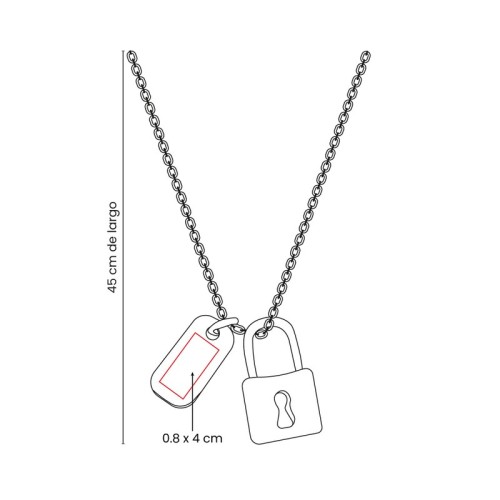 Joyeria Collar Lukko Dorado DAM 902 D Dorado (DAM902D – chapa de oro / laton / metal – articulo promocional)