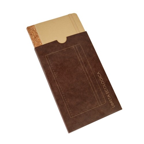 Libreta Ecologica Libreta Eco Senda Beige HL 9068 BE Beige (HL9068BE – kraft reciclado / corcho – articulo promocional)