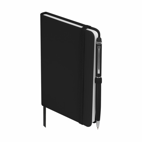 Libreta Ejecutiva Libreta Suki Negro HL 9073 N Negro (HL9073N – curpiel / papel / aluminio – articulo promocional)