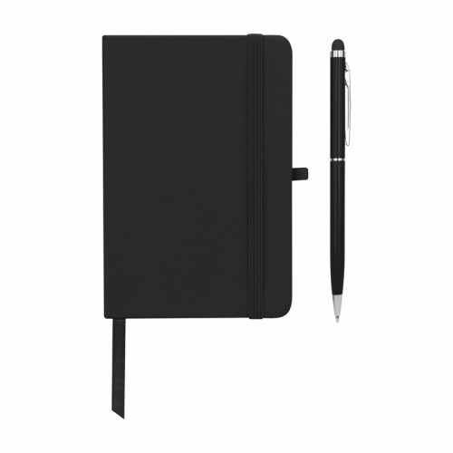 Libreta Ejecutiva Libreta Suki Negro HL 9073 N Negro (HL9073N – curpiel / papel / aluminio – articulo promocional)