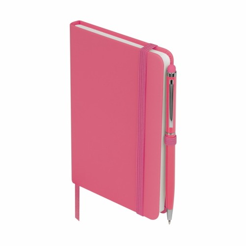 Libreta Ejecutiva Libreta Suki Rosa HL 9073 P Rosa (HL9073P – curpiel / papel / aluminio – articulo promocional)