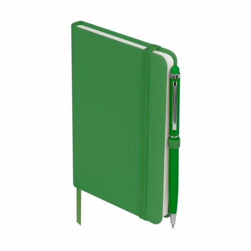 Libreta Ejecutiva Libreta Suki Verde HL 9073 V Verde (HL9073V – curpiel / papel / aluminio – articulo promocional)