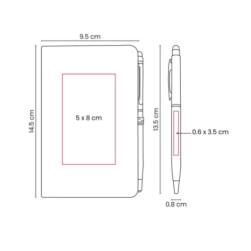 Libreta Ejecutiva Libreta Suki Rosa HL 9073 P Rosa (HL9073P – curpiel / papel / aluminio – articulo promocional)