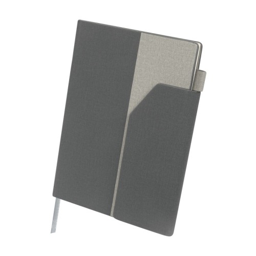Libreta Ejecutiva Libreta Katika Gris HL 9101 G Gris (HL9101G – curpiel / papel – articulo promocional)