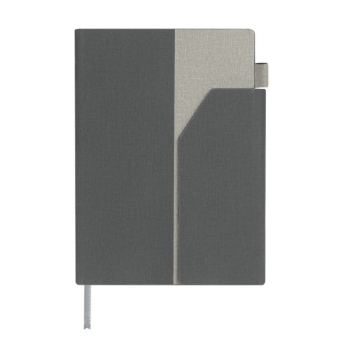 Libreta Ejecutiva Libreta Katika Gris HL 9101 G Gris (HL9101G – curpiel / papel – articulo promocional)