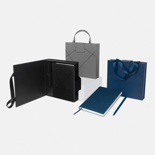 Set Libretas Set de Libreta Timantti Gris HL 9105 G Gris (HL9105G – curpiel / metal / carton – articulo promocional)