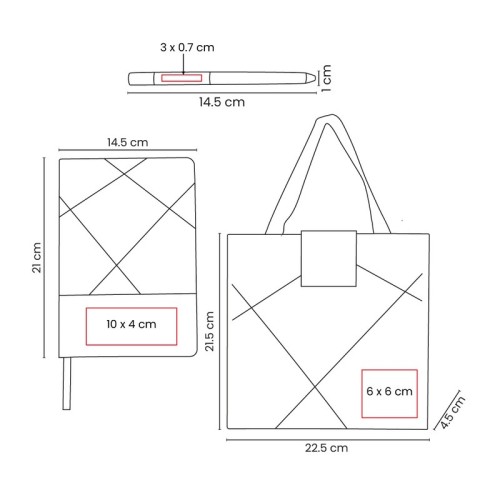 Set Libretas Set de Libreta Timantti Gris HL 9105 G Gris (HL9105G – curpiel / metal / carton – articulo promocional)