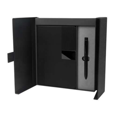 Set Libretas Set de Libreta Dickens Negro HL 9106 N Negro (HL9106N – curpiel / metal / carton – articulo promocional)