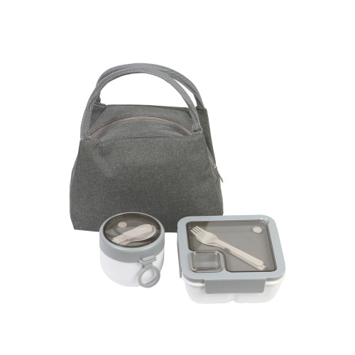 Articulo Hogar Lonchera con Contenedores Mey. HM-181G Gris (HM181G – articulo promocional)