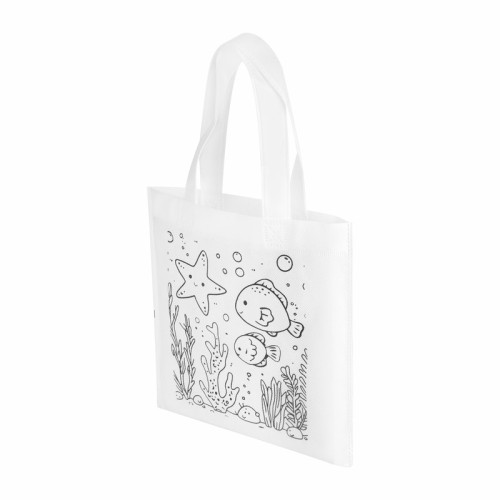 Escolares Bolsa para Colorear Nori INF 632 B Blanco (INF632B – non woven – articulo promocional)