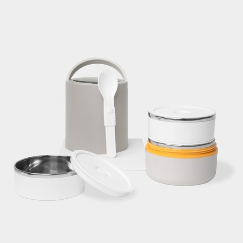 Portaviandas Portaviandas Nauru Gris KTC 016 G Gris (KTC016G – acero inoxidable / plastico – articulo promocional)