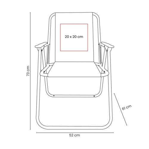 Accesorios para Viaje Silla Toki Negro KTC 043 N Negro (KTC043N – poliester silla / metal estructura – articulo promocional)