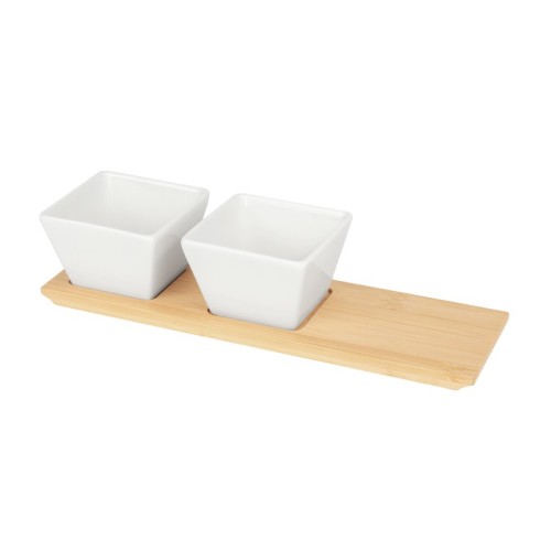 Set Quesos Botanero Kibi Blanco KTC 976 B Blanco (KTC976B – bambu / ceramica – articulo promocional)