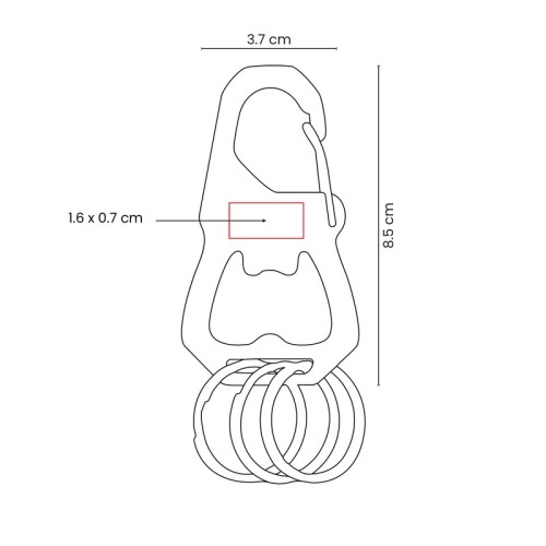 Llavero Multifuncional Llavero Kagi Negro M 7477 N Negro (M7477N – metal – articulo promocional)