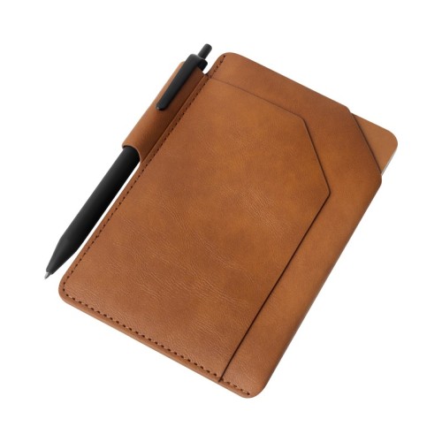 Porta Documentos Porta Pasaporte Runa Cafe M 80124 C Cafe (M80124C – curpiel / papel / plastico – articulo promocional)