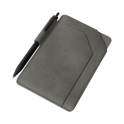 Porta Documentos Porta Pasaporte Runa Gris M 80124 G Gris (M80124G – curpiel / papel / plastico – articulo promocional)