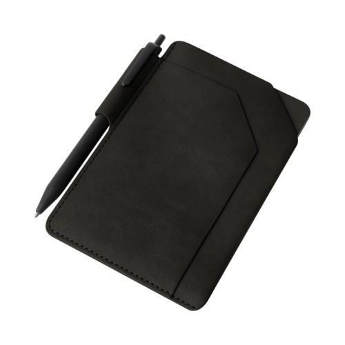 Porta Documentos Porta Pasaporte Runa Negro M 80124 N Negro (M80124N – curpiel / papel / plastico – articulo promocional)