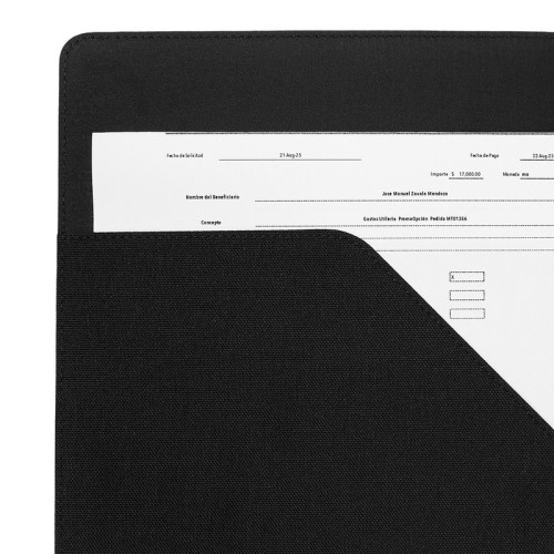 Carpetas Carpeta Seki Negro M 80772 N Negro (M80772N – poliester / curpiel / papel – articulo promocional)