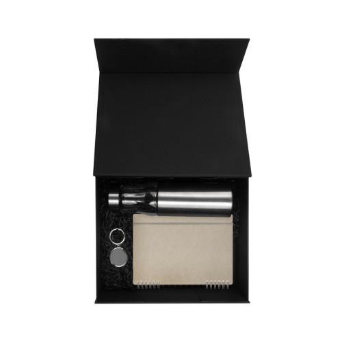 Set Ejecutivo Set Shine Negro SET 035 N Negro (SET035N – carton / papel / vidrio borosilicato / acero inoxidable / plastico / curpiel / metal – articulo promocional)