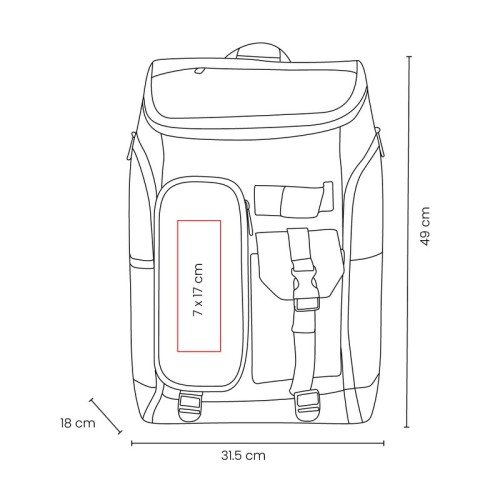 Mochila Deportiva Mochila Dabir Negro SIN 570 N Negro (SIN570N – pu / poliester – articulo promocional)