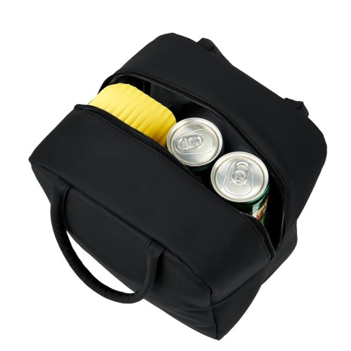Hielera Lonchera Ottawa Negro SIN 582 N Negro (SIN582N – poliester / pu / acetato de vinilo de polietileno – articulo promocional)