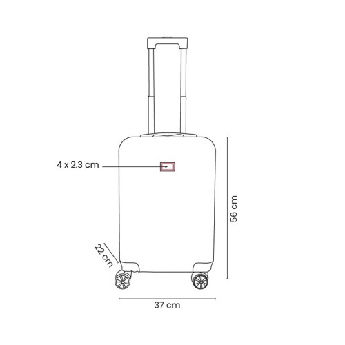 Maleta Trolley Maleta Trolley Rudder Negro SIN 722 N Negro (SIN722N – plastico / metal – articulo promocional)