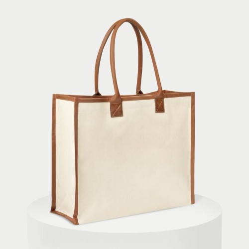 Bolsa Bolsa Elain Cafe SIN 766 C Cafe (SIN766C – canvas / curpiel – articulo promocional)