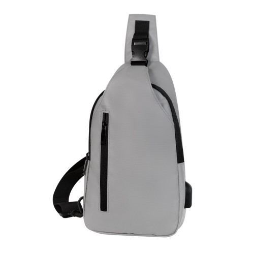 Cangurera Mochila de Viaje Froome Gris SIN 777 G Gris (SIN777G – curpiel / poliester – articulo promocional)
